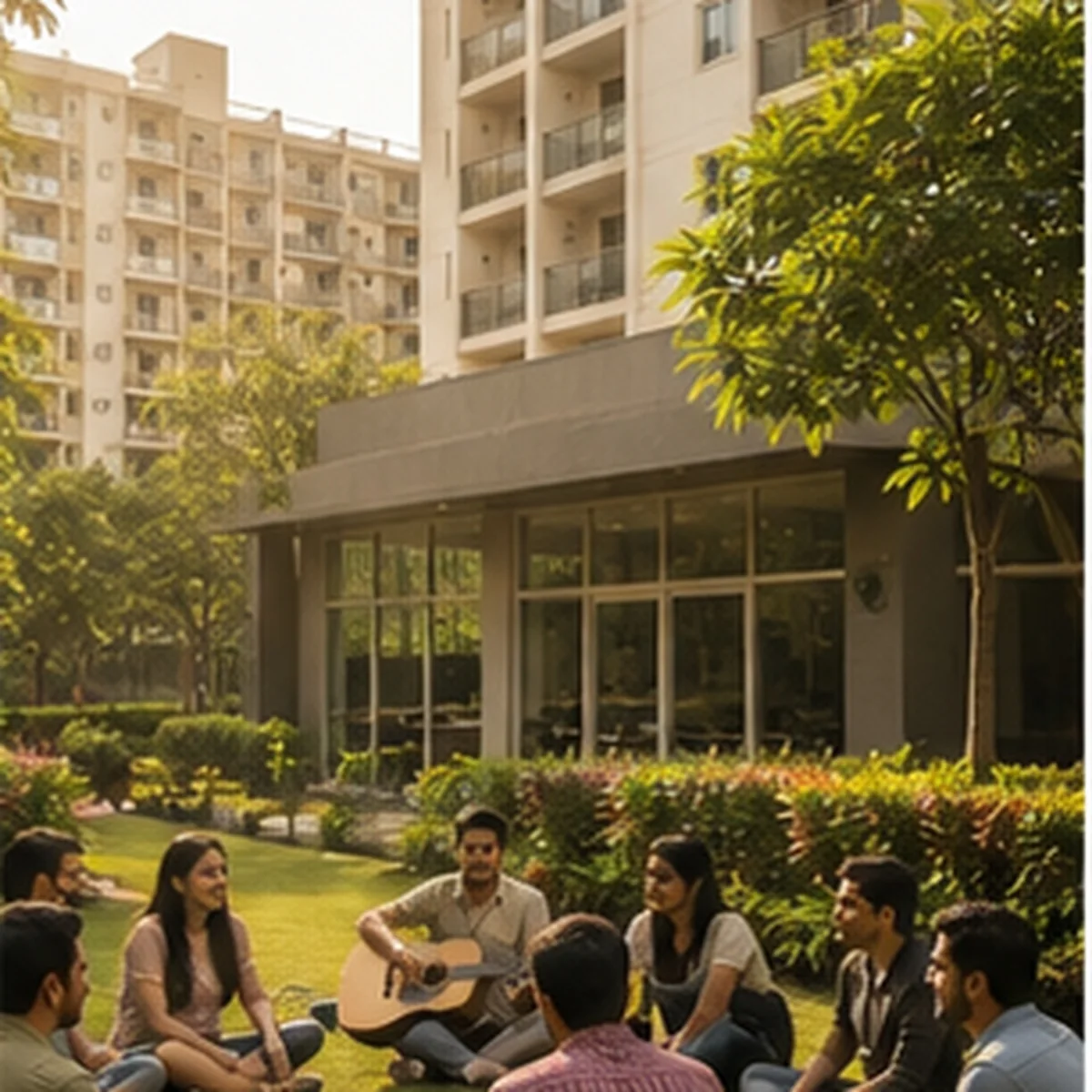 Community spaces at Mangeshi Universe